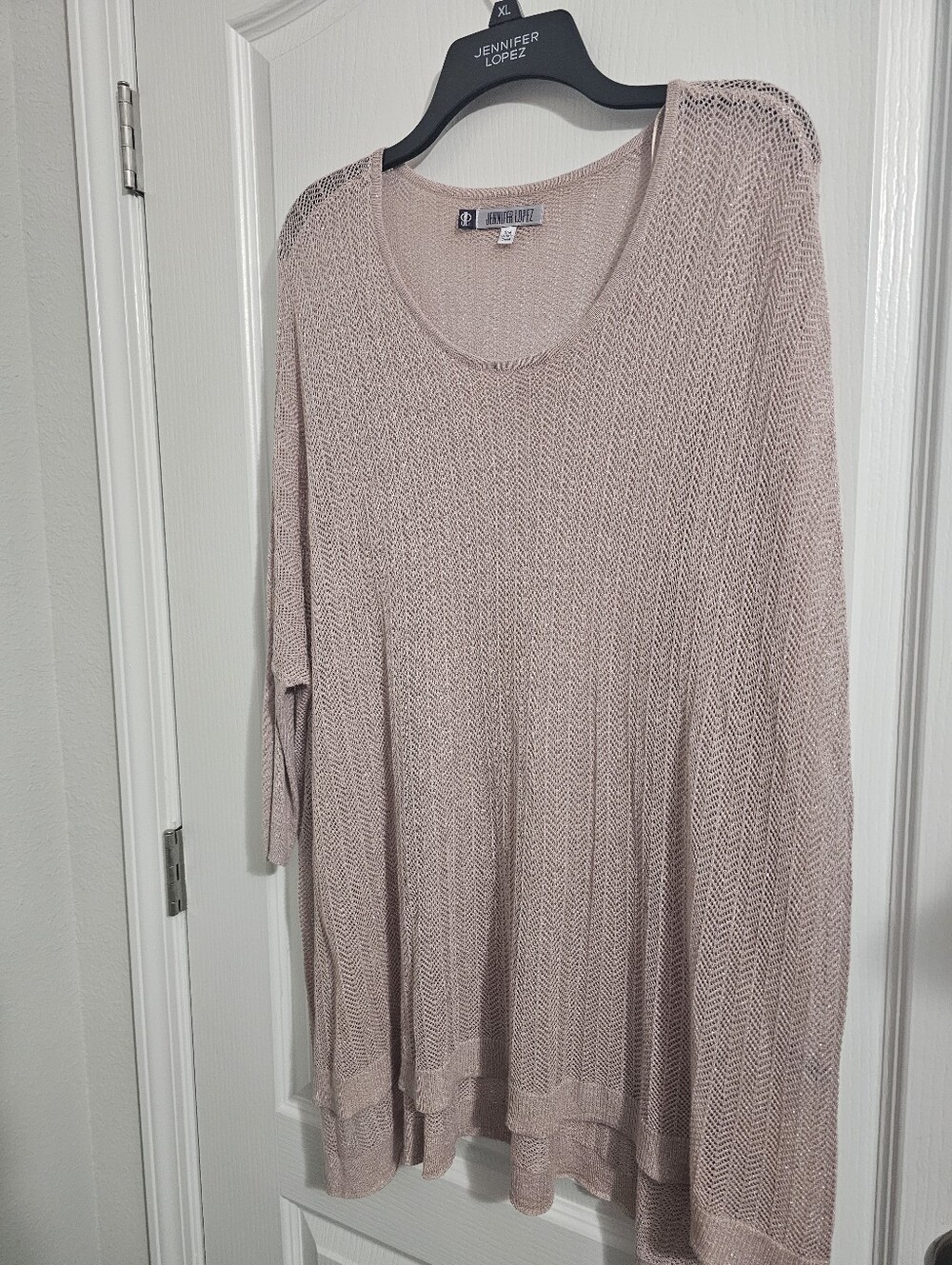 Jennifer Lopez light pink glitter glam Caftan Women Small/ medium - Picture 1 of 6
